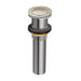 Moen Brushed Nickel Spring Loaded Push Button Bathroom Drain Assembly (With Overflow)