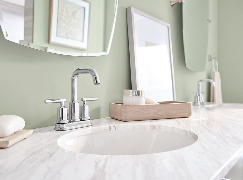 Moen Gibson Chrome Two-Handle High Arc Bathroom Faucet