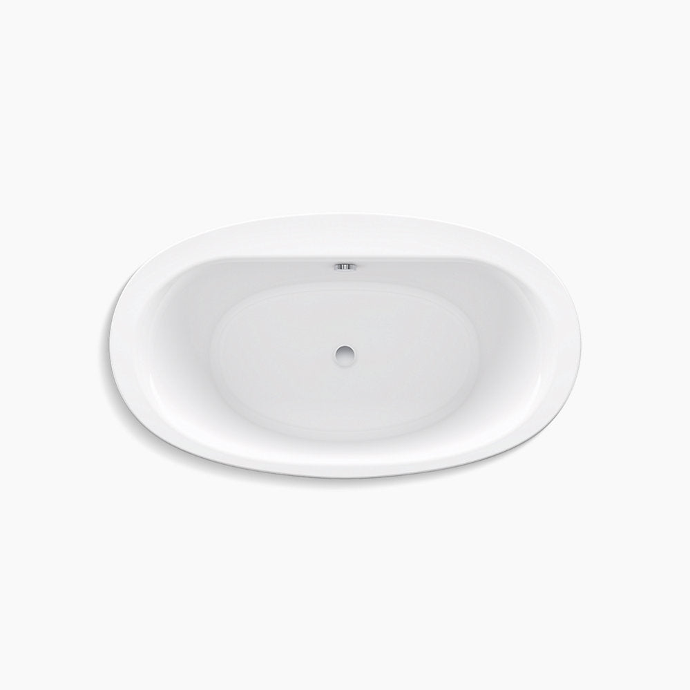 Kohler Sunstruck 60" X 34" Freestanding Bath With Fluted Shroud