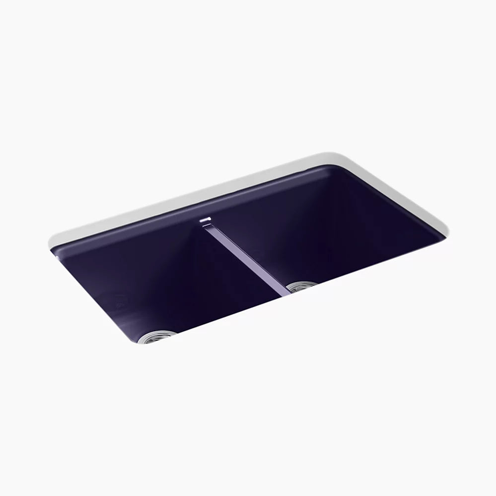 Kohler Riverby 33" Undermount Double-Bowl Workstation Kitchen Sink