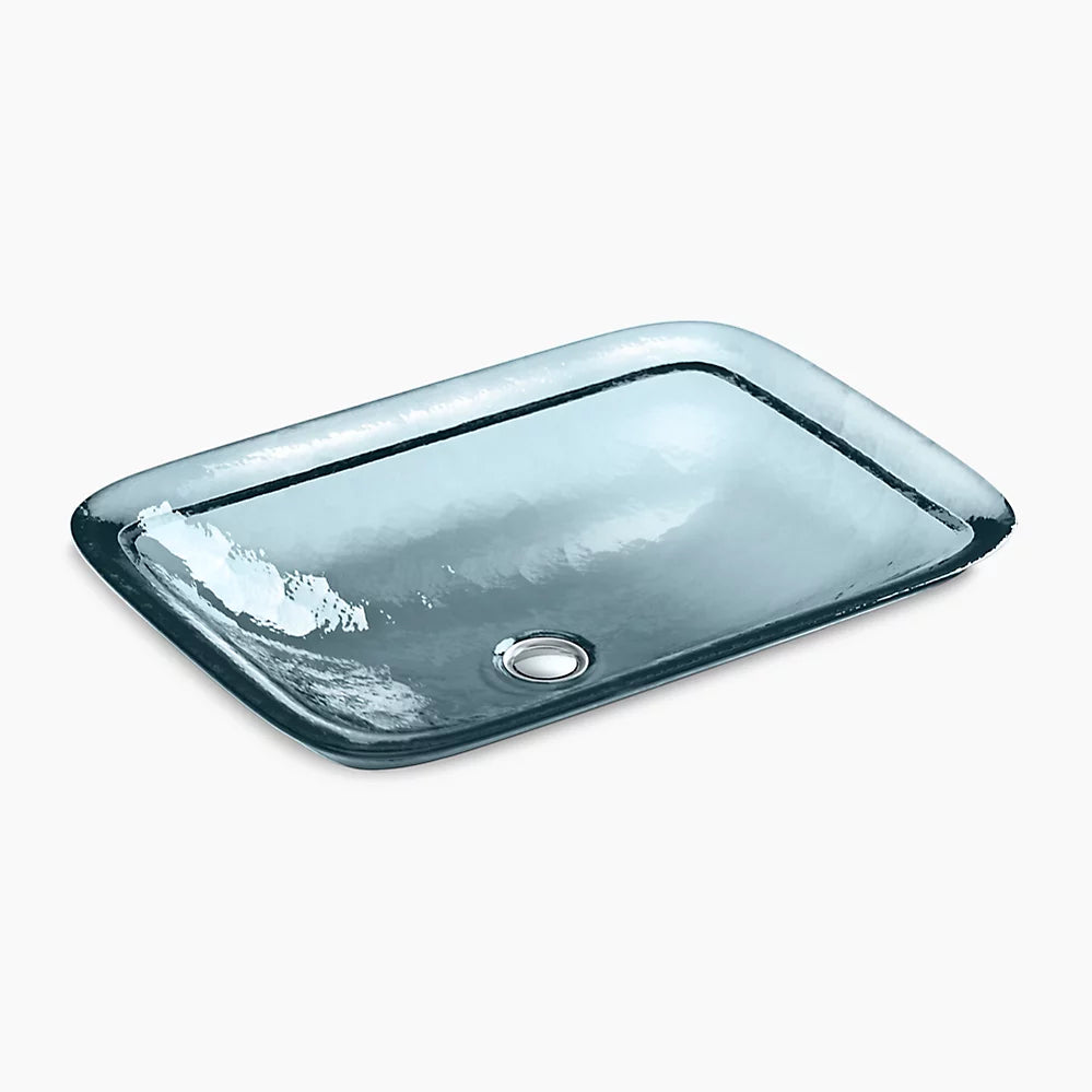 Kohler Inia 20-3/4" Rectangular Drop-in Bathroom Sink Without Overflow -Translucent Dusk