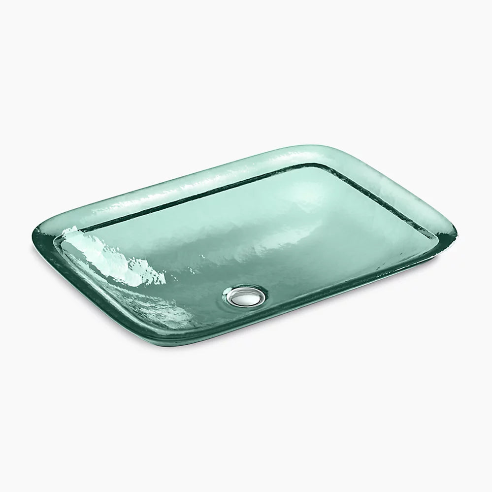 Kohler Inia 20-3/4" Rectangular Drop-in Bathroom Sink Without Overflow -Translucent Dew