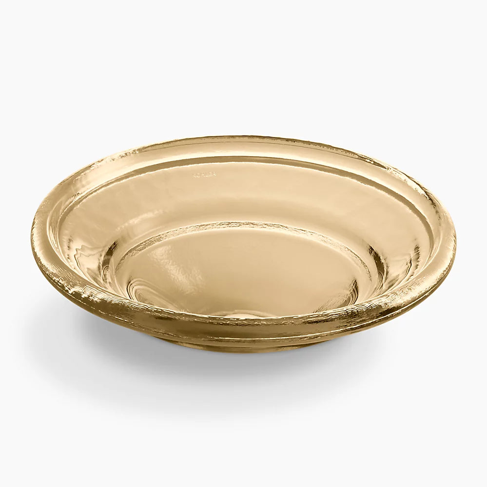 Kohler Spun Glass 17-1/2" Round Drop-in Vessel Bathroom Sink, No Overflow
