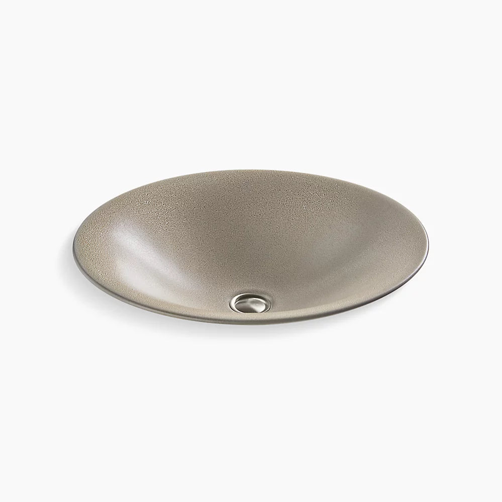 Kohler Shagreen Carillon 17-1/2" Round Drop-In Bathroom Sink No Overflow