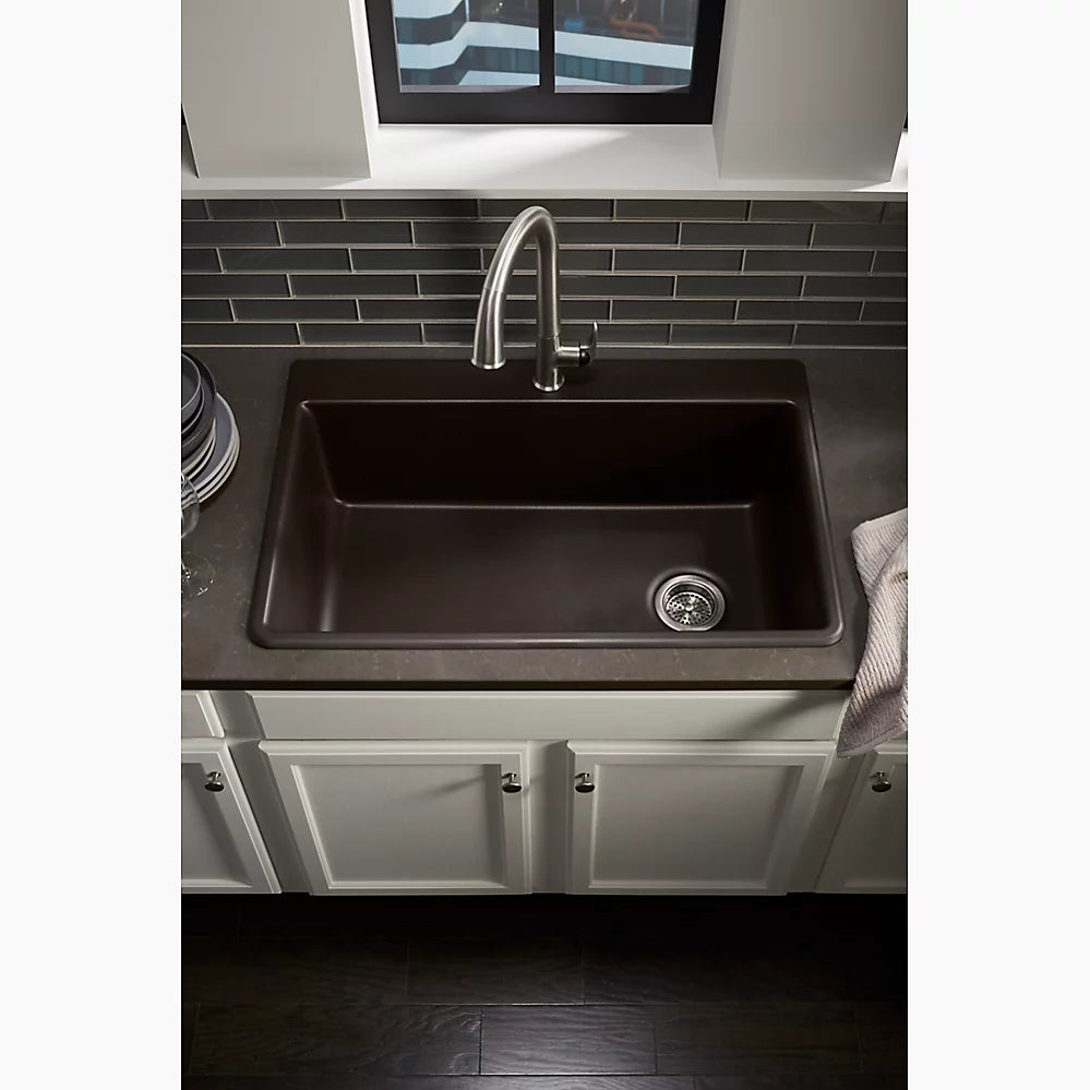 Kohler Kennon 33" Top/ Undermount Single-Bowl Kitchen Sink