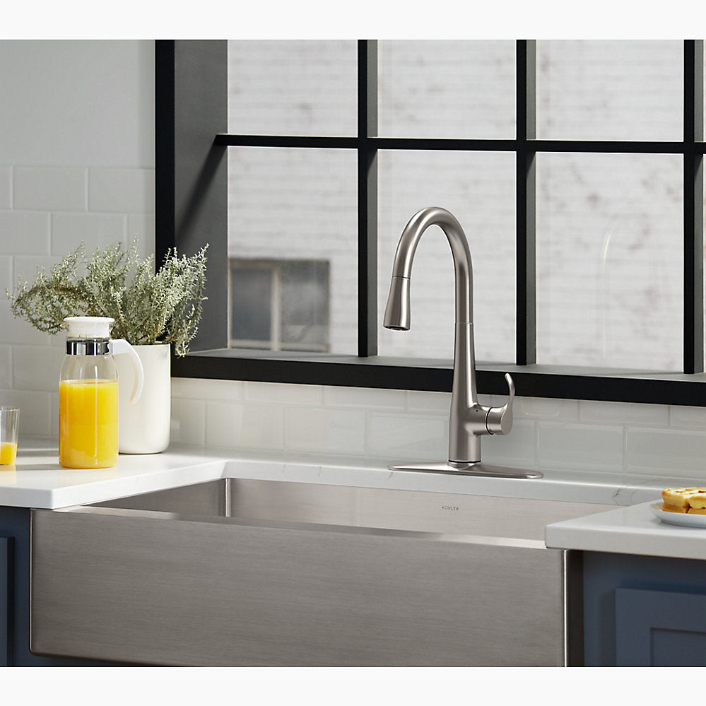 Kohler Simplice Touchless Pull-down Kitchen Sink Faucet With Three-function Sprayhead