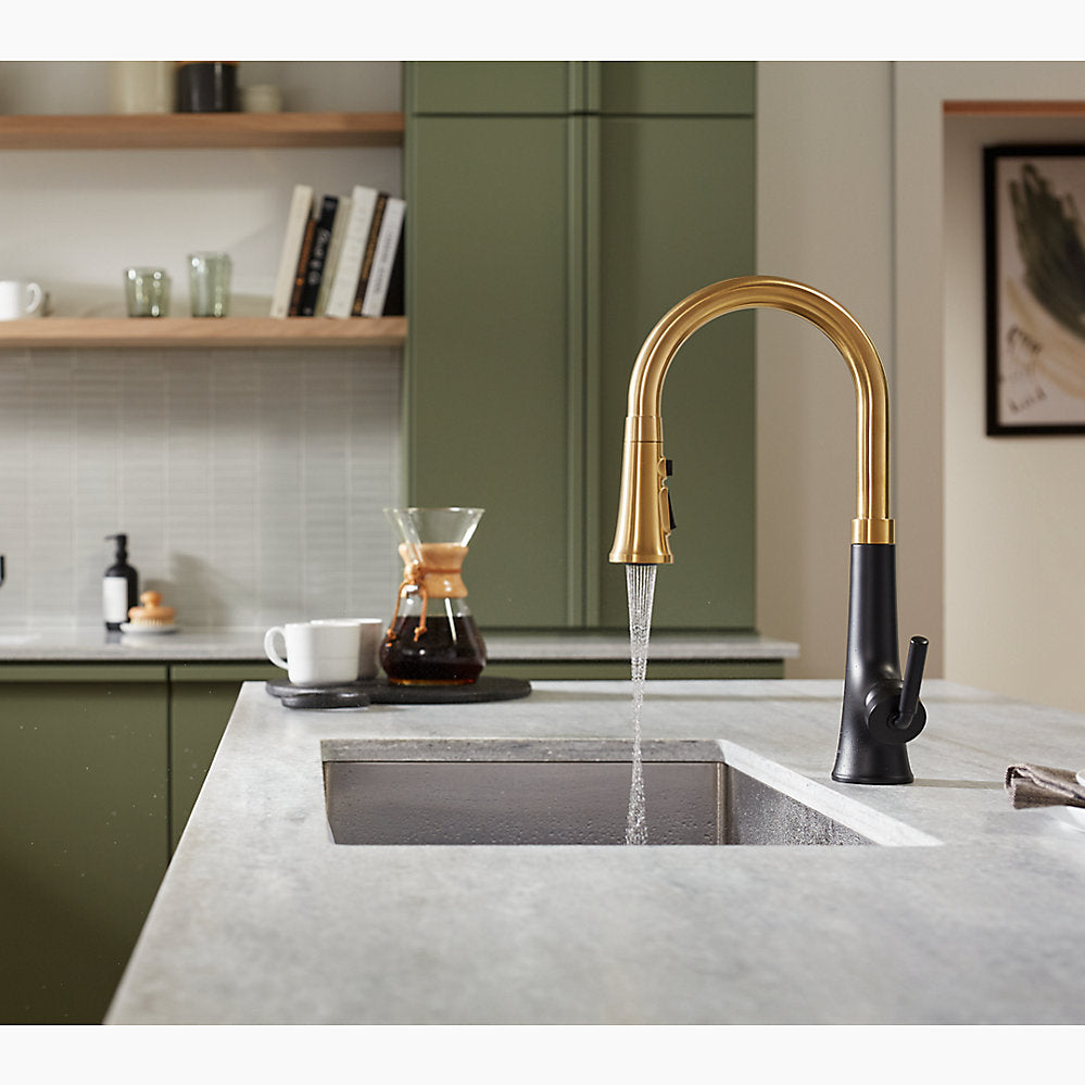 Kohler Tone Pull-down Kitchen Sink Faucet With Three-function Sprayhead