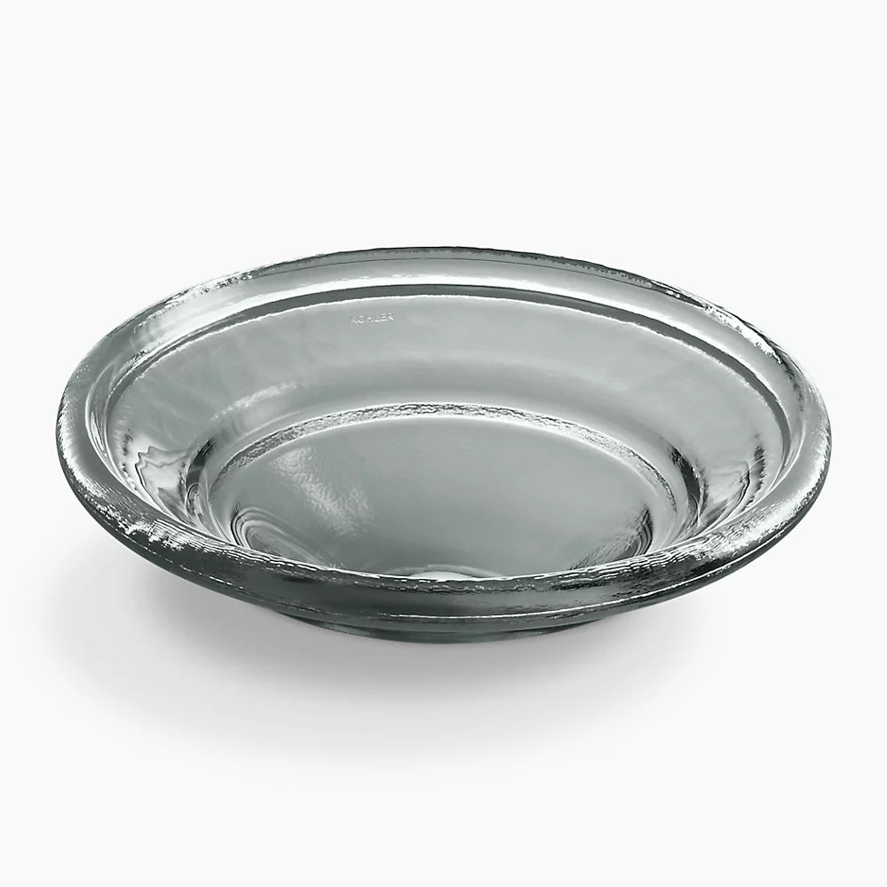 Kohler Spun Glass 17-1/2" Round Drop-in Vessel Bathroom Sink, No Overflow