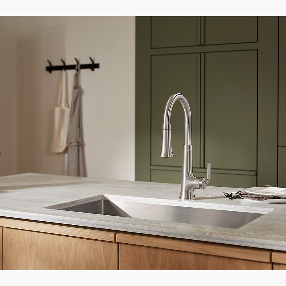 Kohler Tone Pull-down Kitchen Sink Faucet With Three-function Sprayhead