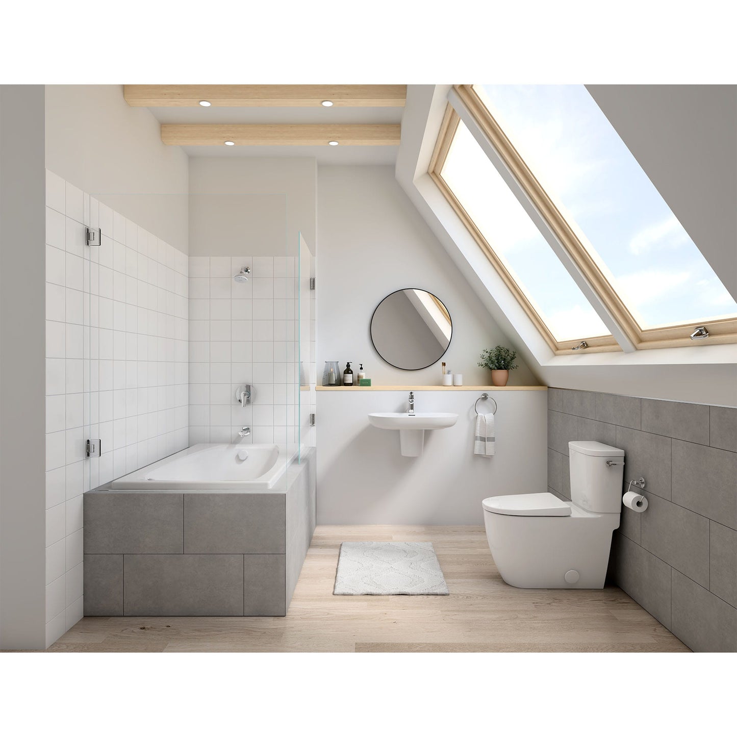 Grohe Essence Two-piece Right Height Elongated Toilet With Seat, Right-hand Trip Lever