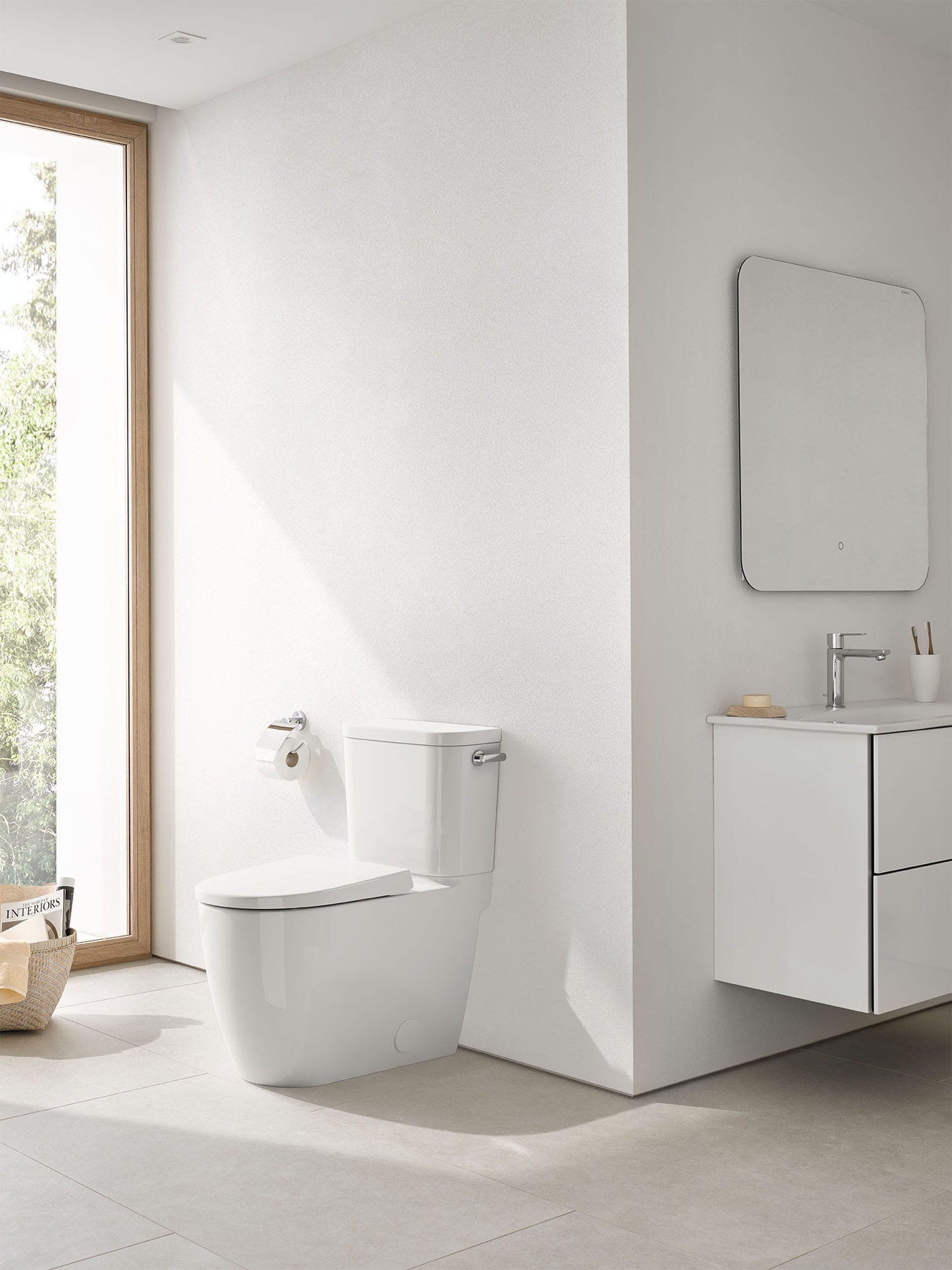 Grohe Essence Two-piece Right Height Elongated Toilet With Seat, Right-hand Trip Lever