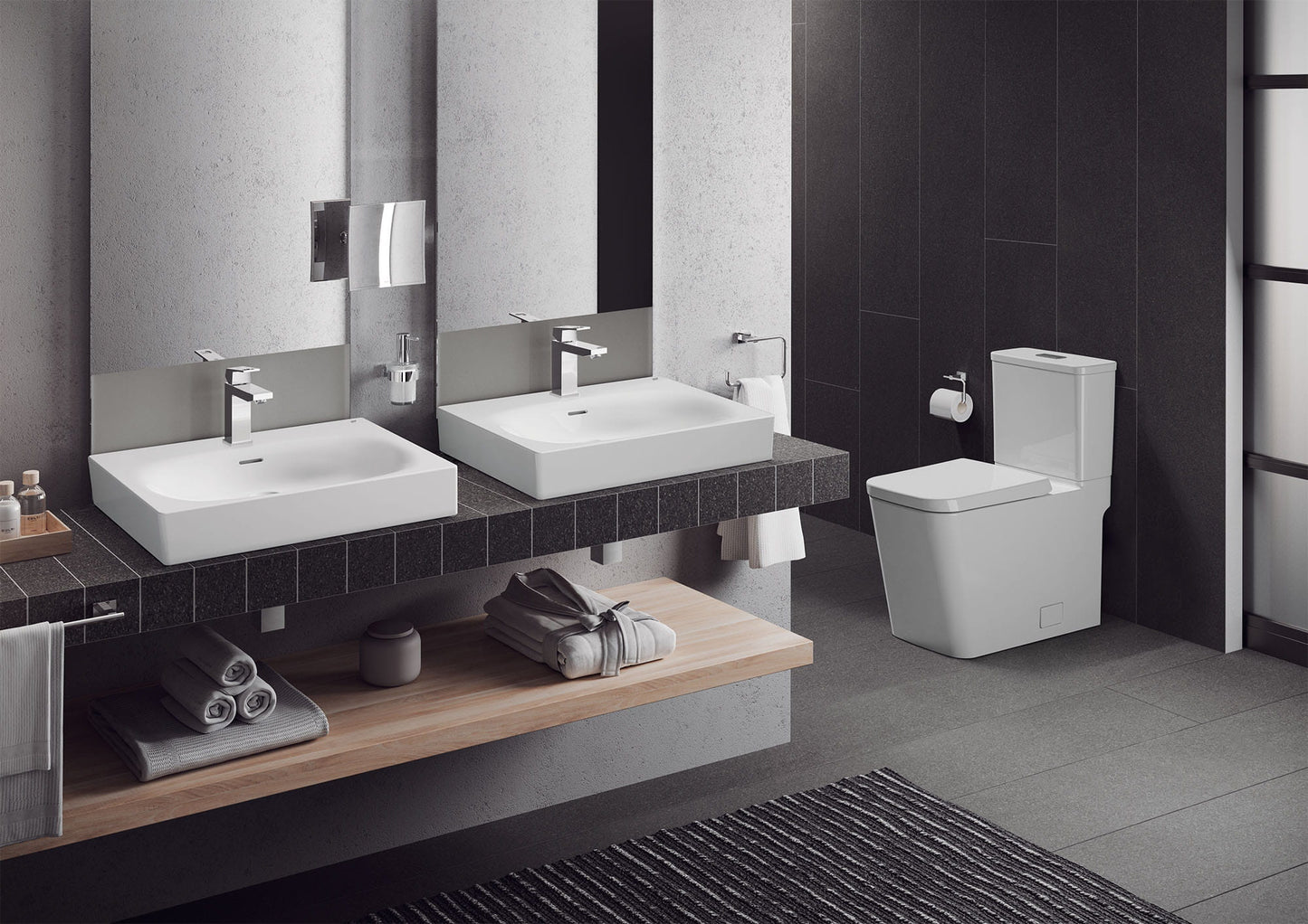 Grohe Eurocube Two-piece Dual Flush Right Height Elongated Toilet With Seat