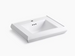 Kohler Memoirs Pedestal/console Table Bathroom Sink Basin With Single Faucet-hole Drilling - White