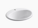 Kohler Farmington Drop-in Bathroom Sink With Single Faucet Hole - White