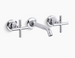 Kohler Purist Widespread Wall-mount Bathroom Sink Faucet Trim With 6-1/4