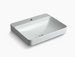Kohler Vox Rectangle Vessel Bathroom Sink With Single Faucet Hole - Ice Grey