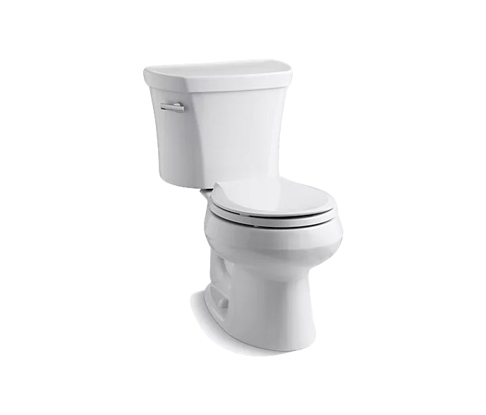 Kohler Wellworth Two Piece Elongated 1.28 GPF Toilet With Tank Cover Locks and 14" Rough in