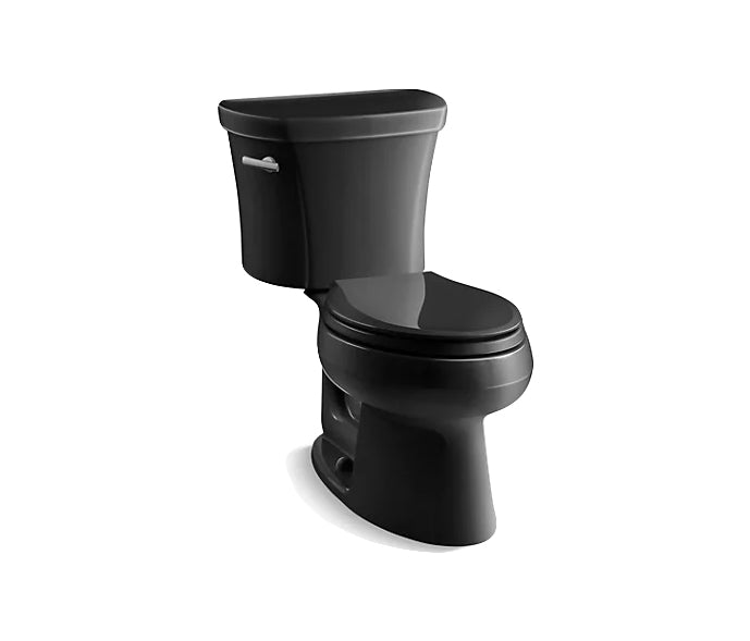 Kohler Wellworth Two Piece Elongated 1.28 GPF Toilet With Tank Cover Locks and 14" Rough in
