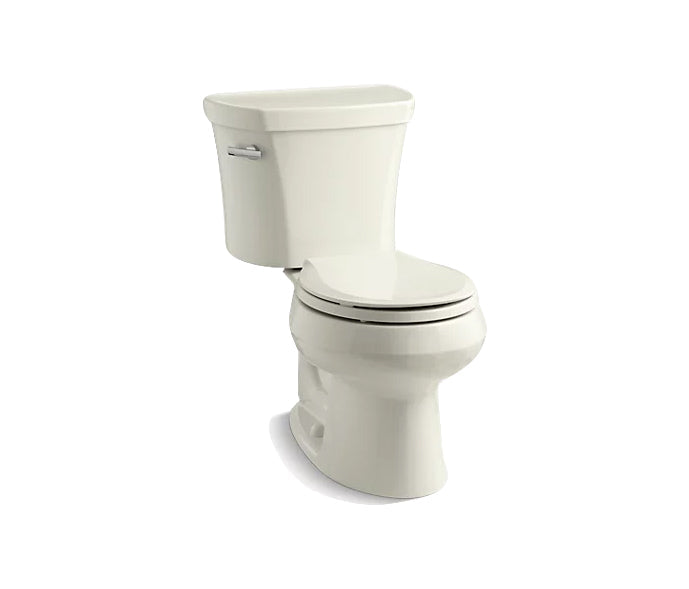 Kohler Wellworth Two Piece Elongated 1.28 GPF Toilet With Tank Cover Locks and 14" Rough in
