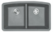 GREY QUARTZ DOUBLE BOWL SINK 50/50-3219