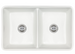PORCELAIN FIRECLAY FARMHOUSE WITH APRON DOUBLE BOWL WHITE