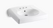 Kohler Brenham Wall-mounted or concealed carrier arm mounted commercial bathroom sink with 4
