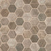MSI Backsplash and Wall Tile Driftwood Hexagon Glass Tile Matte