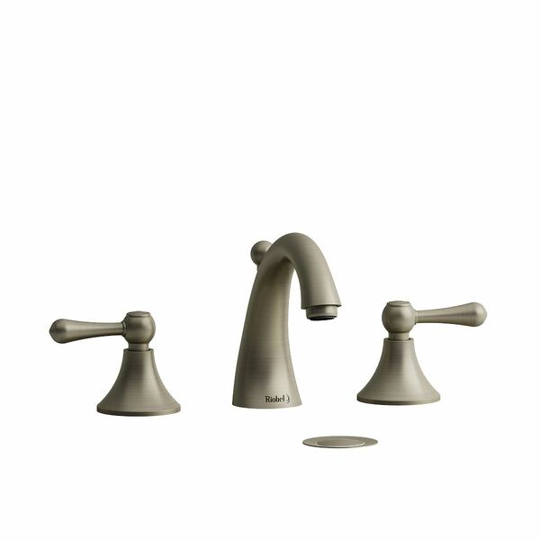 Riobel Classic Traditional 8" Lavatory Faucet .5 GPM- Brushed Nickel With Lever Handles
