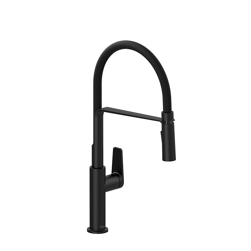 Riobel Mythic Modern 18 1/4" Pulldown Kitchen Faucet- Black