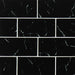 MSI Backsplash and Wall Tile Nero Marquina Glass Mosaic Tile 3