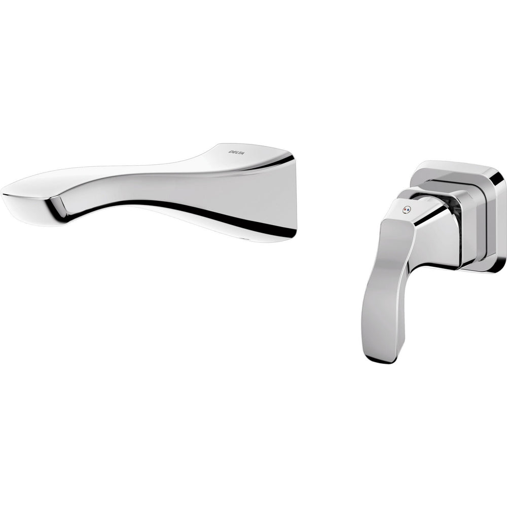 Delta TESLA Single Handle Wall Mount Bathroom Faucet Trim - Chrome (Valve Sold Separately)