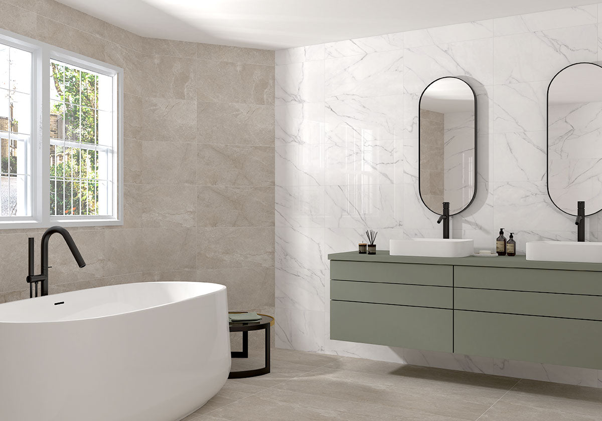 MSI Flooring Porcelain Tile Calacatta Venato 24" x 24" Polished