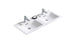 Kube Bath Sink For 48 Inch Double Sink De Lusso And Milano Bathroom Vanity