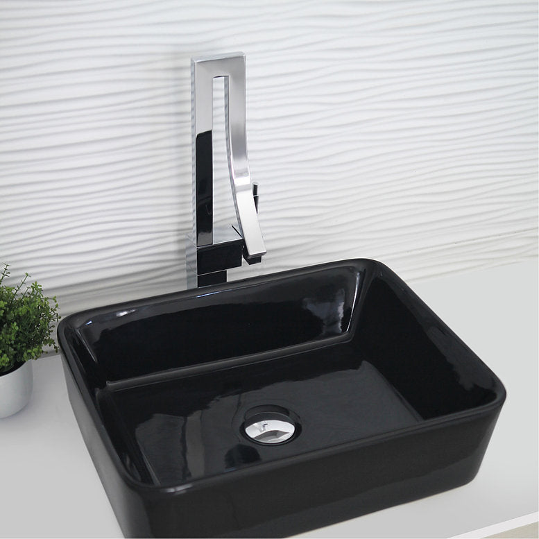 Stylish Vanessa Single Handle 17" Bathroom Faucet for Single Hole Brass Vessel Mixer Tap- Polished Chrome B-101C