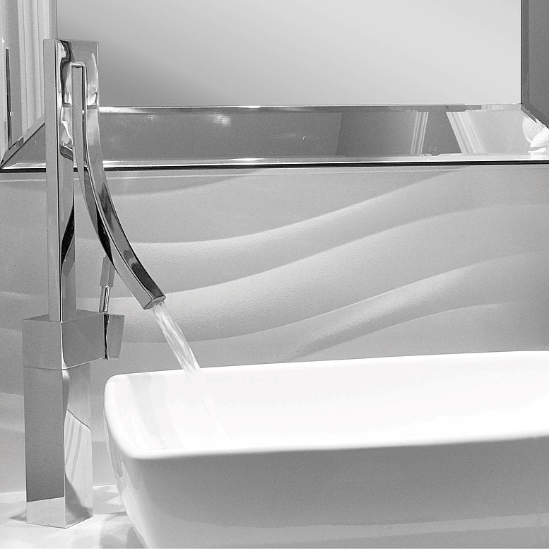 Stylish Vanessa Single Handle 17" Bathroom Faucet for Single Hole Brass Vessel Mixer Tap- Polished Chrome B-101C