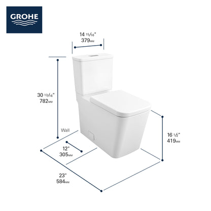Grohe Eurocube Two-piece Dual Flush Right Height Elongated Toilet With Seat