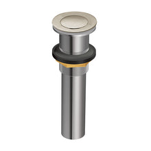 Moen Brushed Nickel Spring Loaded Push Button Bathroom Drain Assembly (With Overflow)