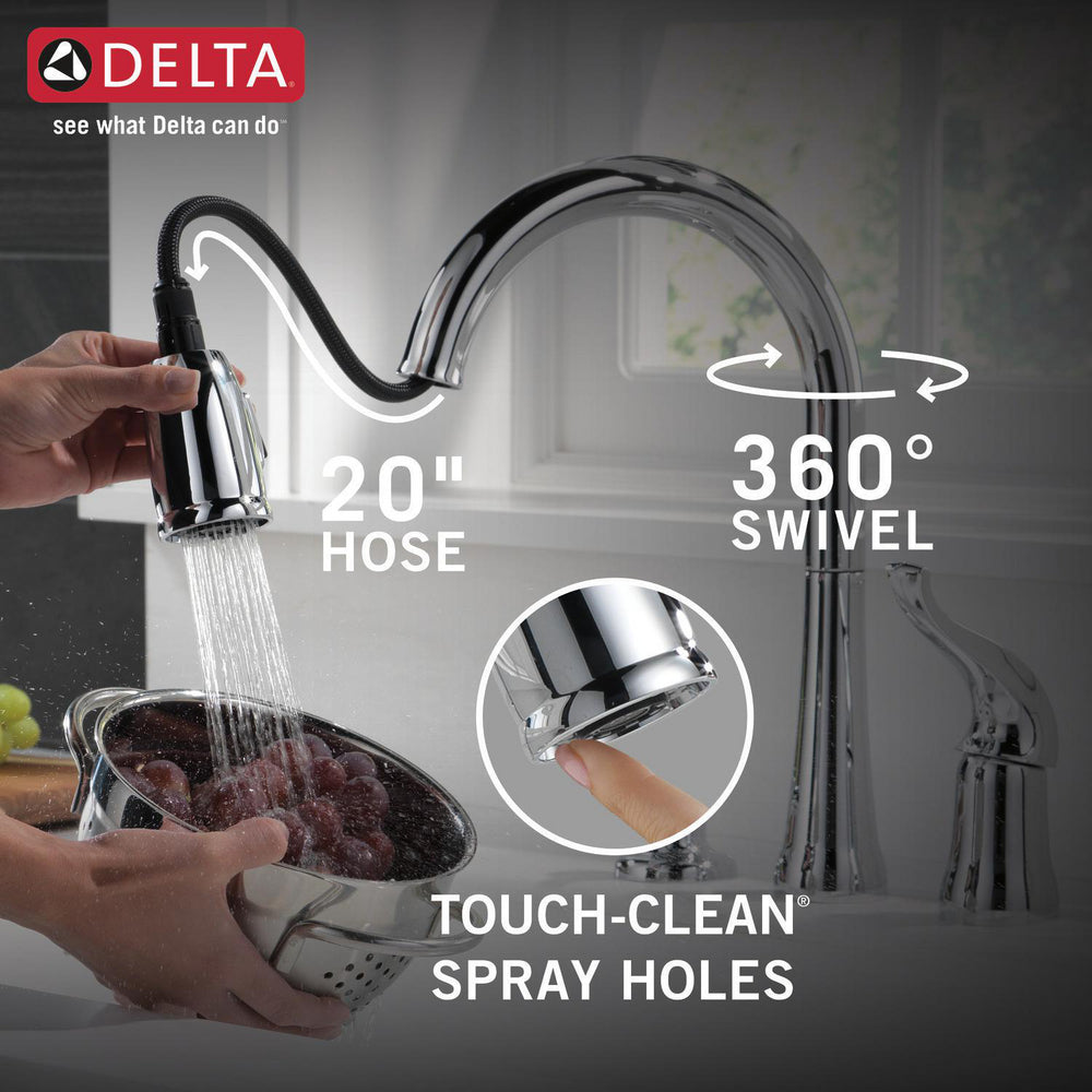 Delta Kate Single Handle Pull-down Kitchen Faucet With Soap Dispenser