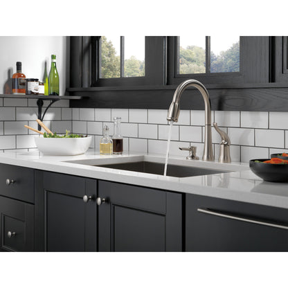 Delta Kate Single Handle Pull-down Kitchen Faucet With Soap Dispenser