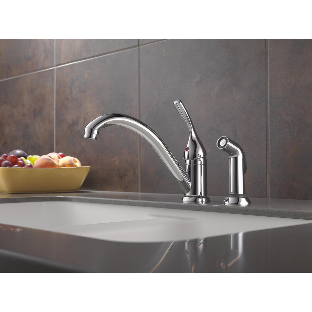 Delta Classic Single Handle Kitchen Faucet With Spray