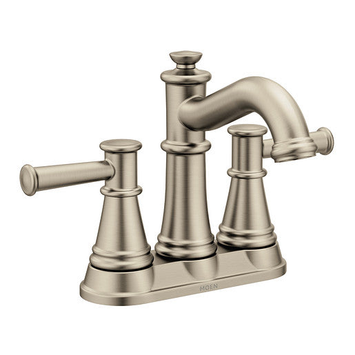 Moen Belfield Brushed Nickel Two-Handle High Arc Bathroom Faucet