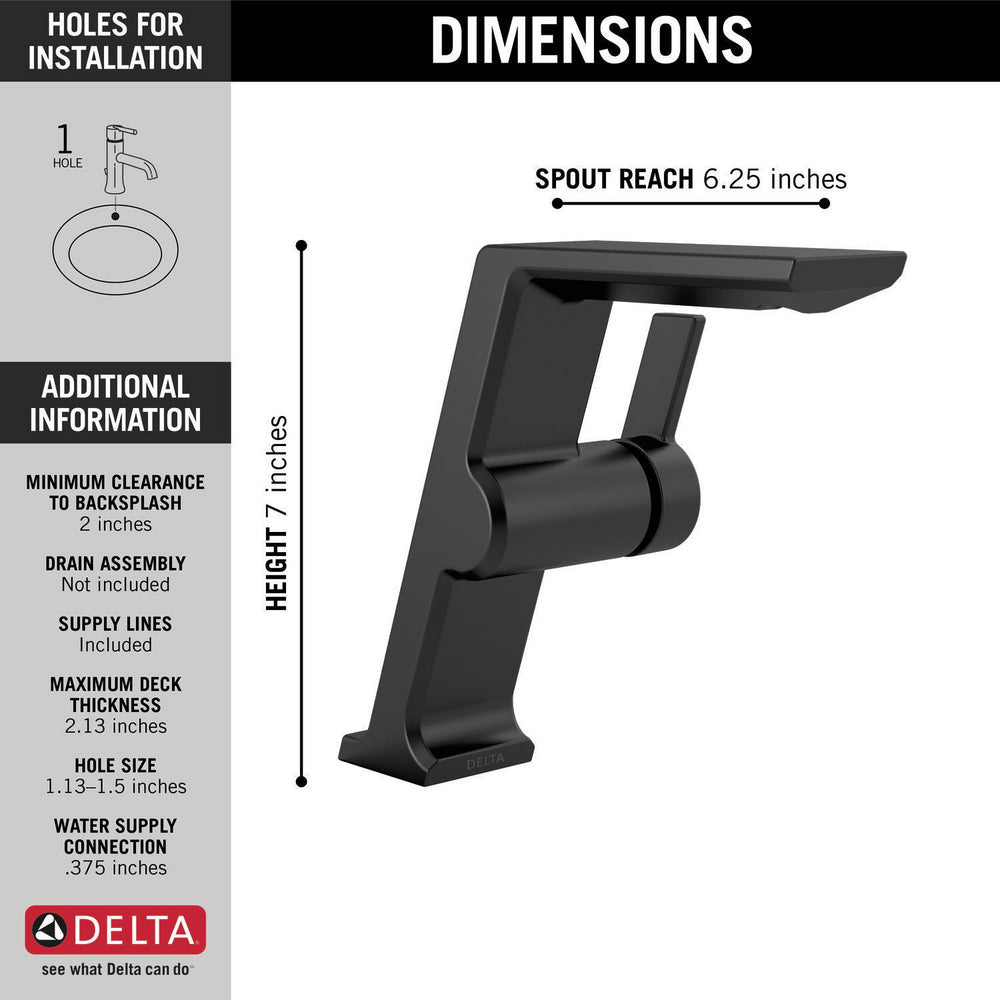 Delta Pivotal Single-handle Mid-height Lavatory Faucet