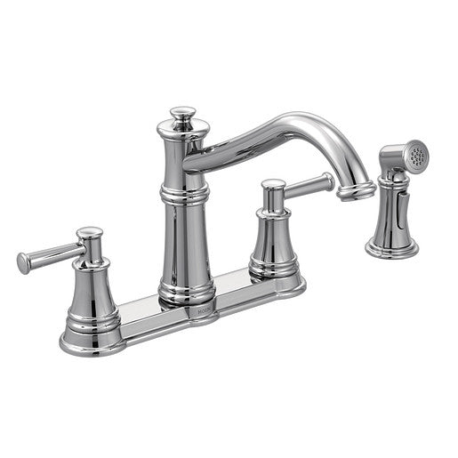 Moen Belfield Chrome Two-Handle High Arc Kitchen Faucet