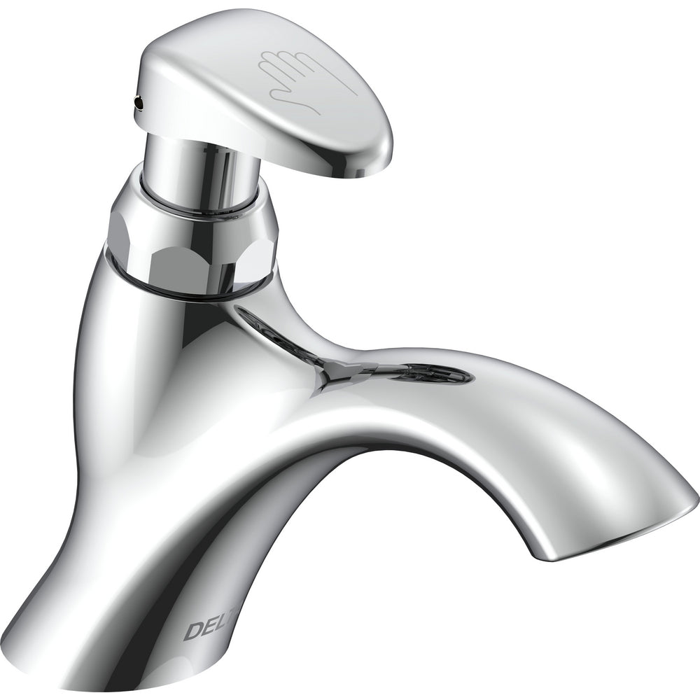 Delta Commercial Single Hole Metering Slow-close Lavatory Faucet