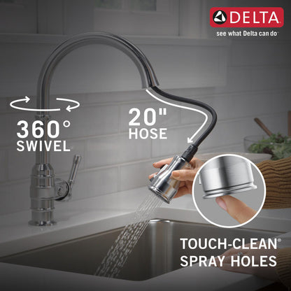 Delta Broderick Single Handle Pull-down Kitchen Faucet