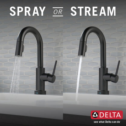 Delta Trinsic Single Handle Pull-down Bar/Prep Faucet Featuring Touch2O Technology