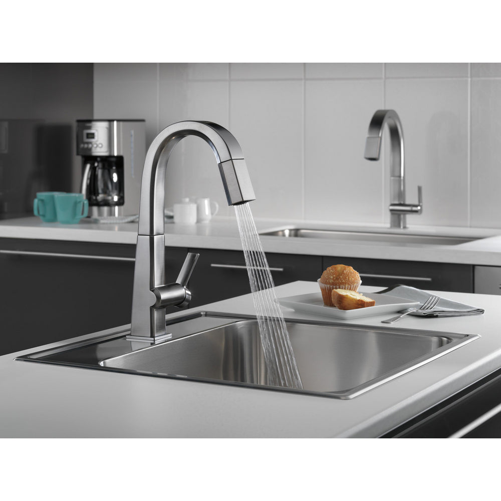 Delta Pivotal Single Handle Pull Down Kitchen Faucet