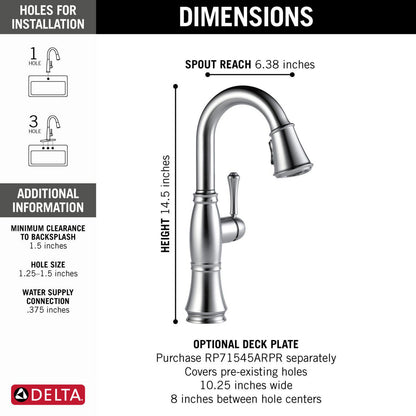 Delta Cassidy Single Handle Bar/Prep Faucet