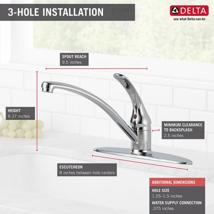 Delta Foundations Single Handle Kitchen Faucet