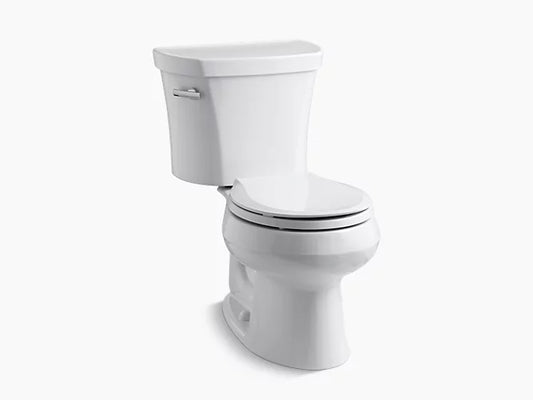Kohler Wellworth Two-piece Round-front 1.28 Gpf Toilet With Tank Cover Locks and 14" Rough-in (Tank Cover Locks Included)